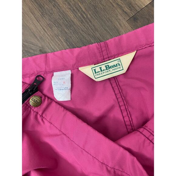 VTG Women LL Bean Freeport Maine USA nylon full zip-up windbreaker pants, M - Picture 4 of 4